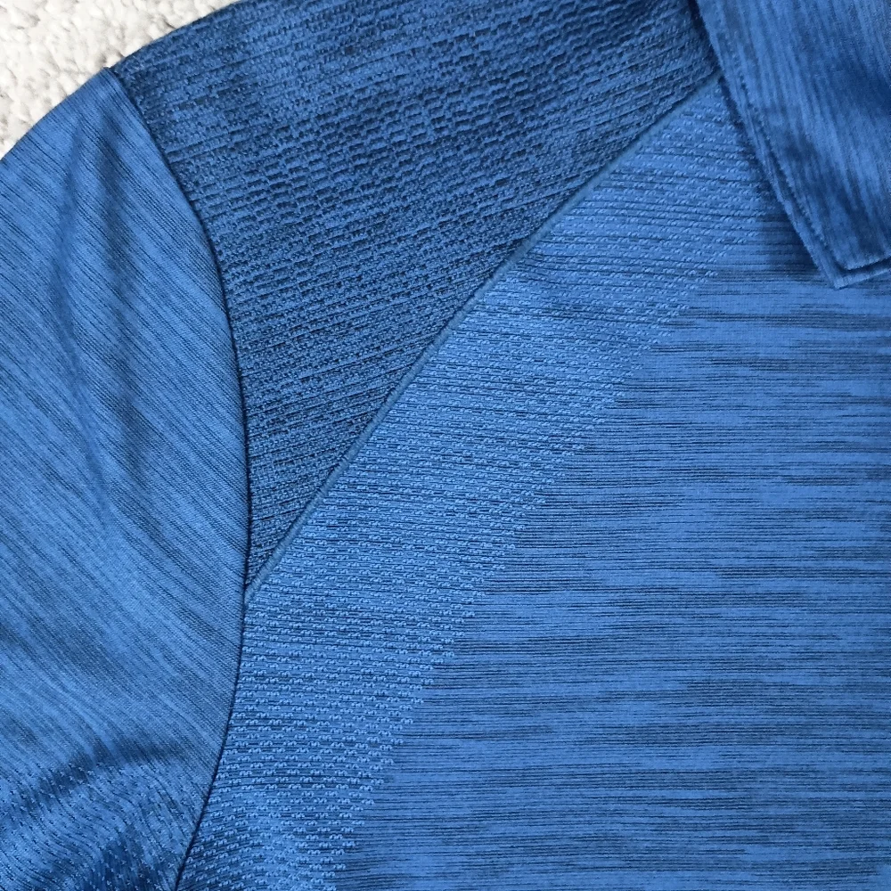 Tommy Bahama Men's Medium Blue Short Sleeve Island Zone Button-Up Polo Shirt - Picture 8 of 15